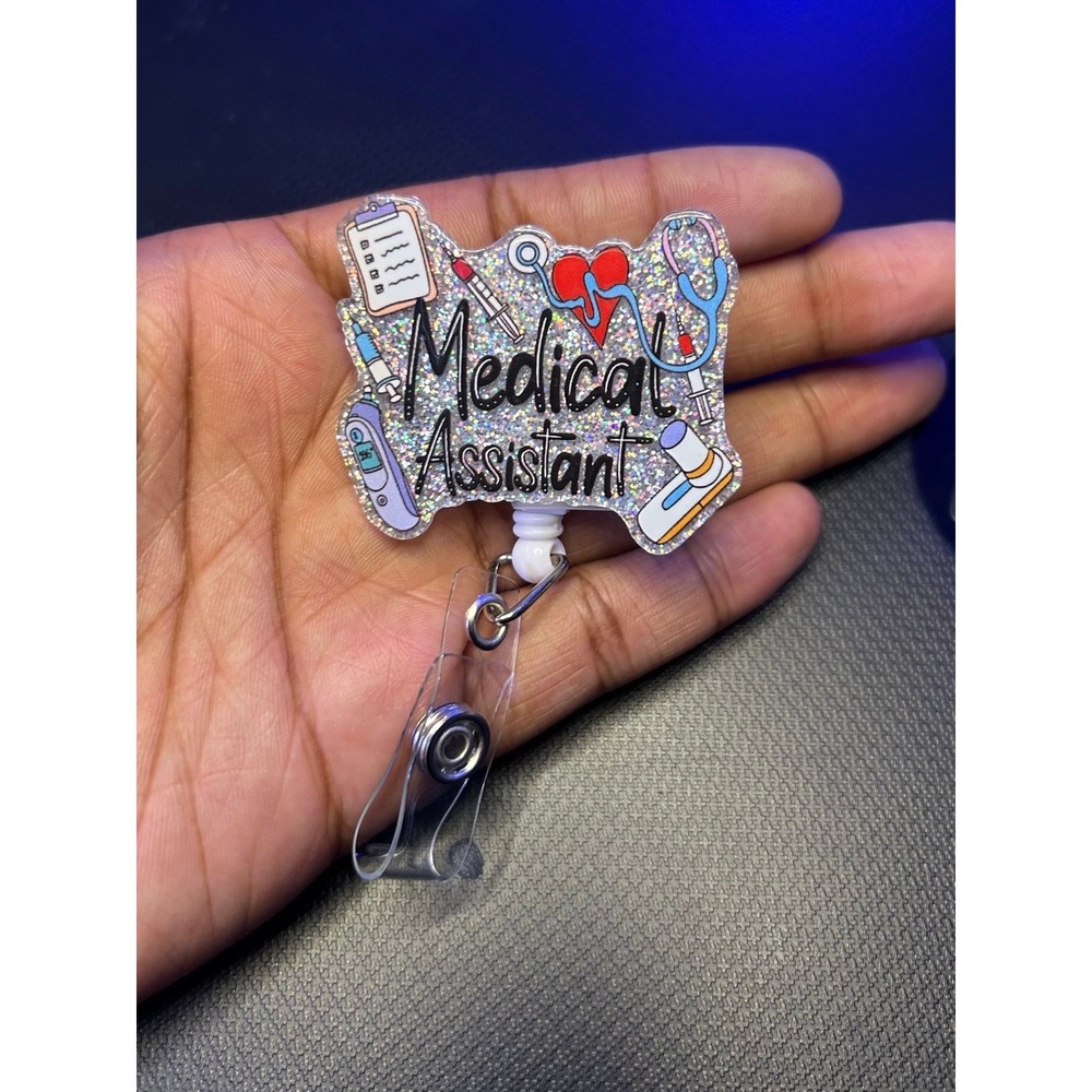 Medical Assistant, MA, Retractable Badge Reel